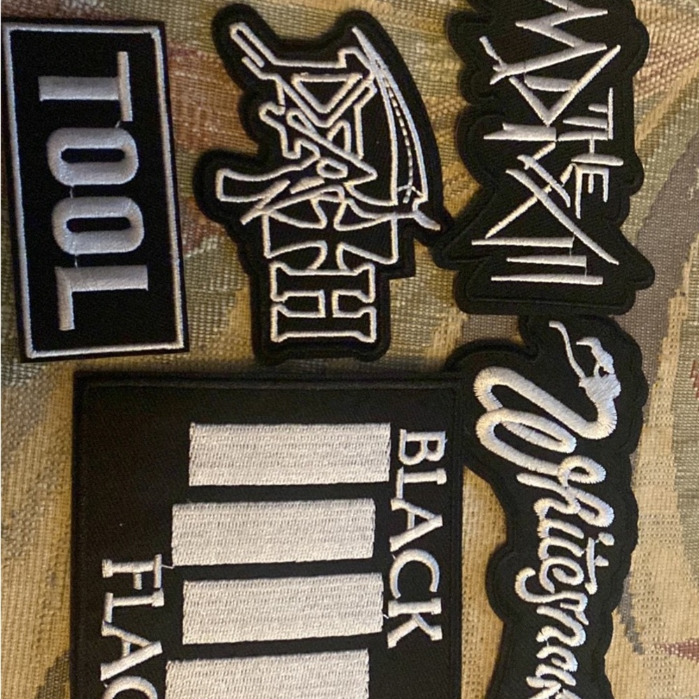 Black and White Music Band Patches